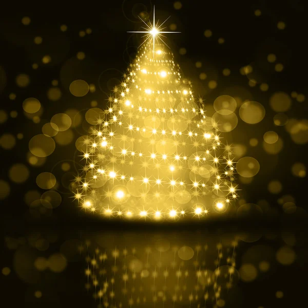 Altın Christmas tree — Stok fotoğraf