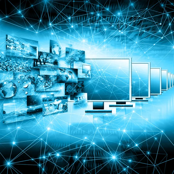 Televizyon ve internet üretim teknolojisi kavramı — Stok fotoğraf