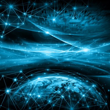 En iyi Internet kavramı küresel iş kavramları serisi. Nasa tarafından döşenmiş bu görüntü unsurları