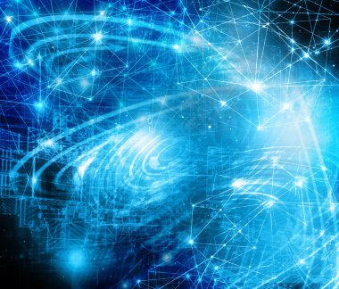 En iyi Internet kavramı küresel iş. Teknolojik arka plan. Sembolleri Wi-Fi, Internet, televizyon, telefon ve uydu iletişim ışınları