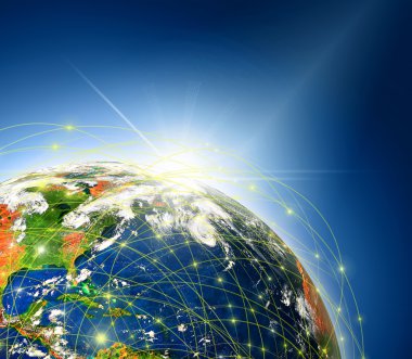 En iyi Internet kavramı küresel iş kavramları serisi. Nasa tarafından döşenmiş bu görüntü unsurları