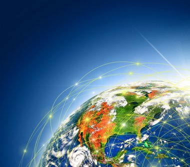 En iyi Internet kavramı küresel iş kavramları serisi. Nasa tarafından döşenmiş bu görüntü unsurları