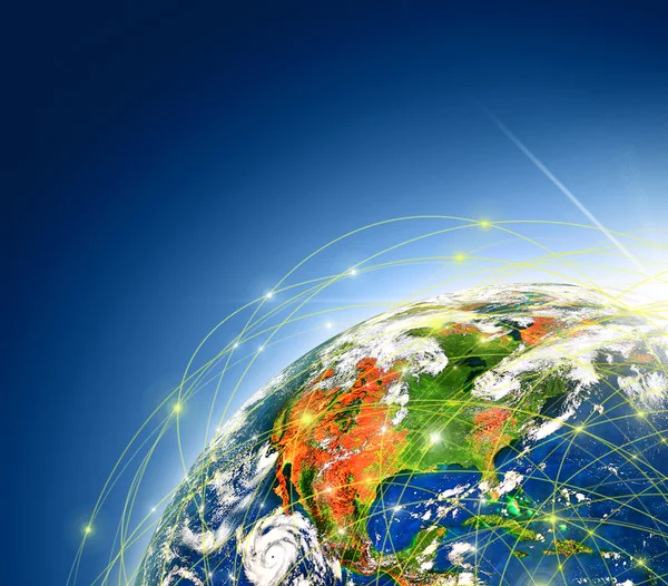 Melhor conceito de Internet de negócios globais a partir de séries de conceitos. Elementos desta imagem fornecidos pela NASA Imagem De Stock