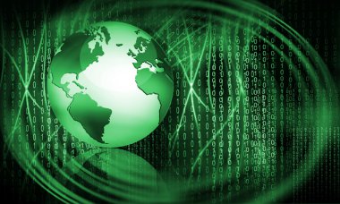 Global iş dünyasının en iyi internet kavramı. Küre, teknolojik arka planda parlayan çizgiler. Elektronik, Wi-Fi, ışınları, sembolleri İnternet, televizyon, mobil ve uydu iletişimi