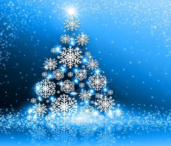 Albero di Natale blu — Foto Stock