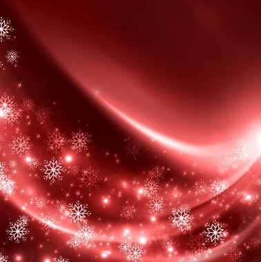 Arkaplanda kar taneleri ve yıldızlar iniyor