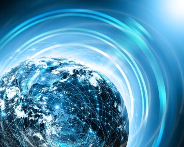 En iyi Internet kavramı küresel iş kavramları serisi. Nasa tarafından döşenmiş bu görüntü unsurları