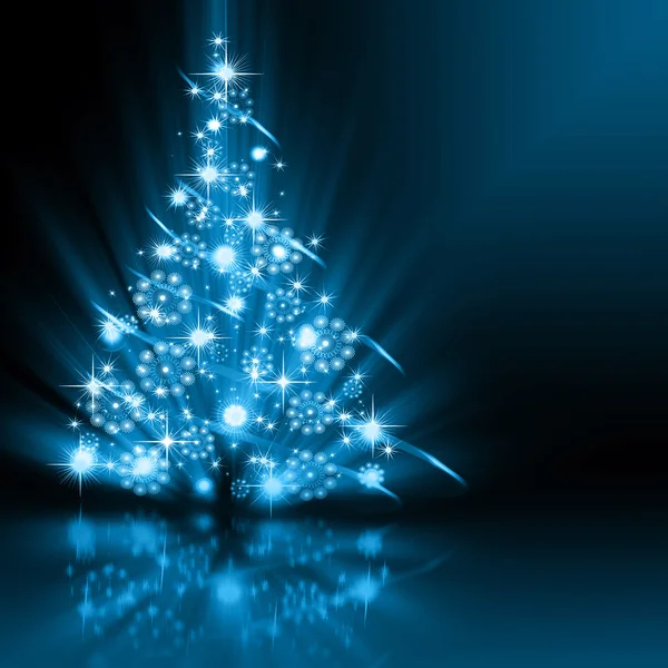 Albero di Natale blu — Foto Stock