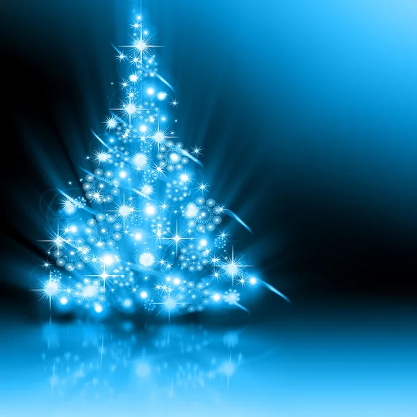 Pomul albastru de Crăciun — Fotografie, imagine de stoc
