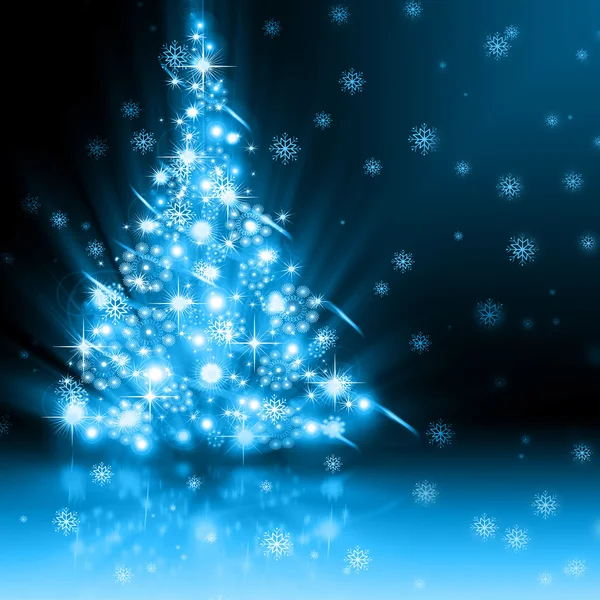 Christmas  blue tree — Stock Photo, Image