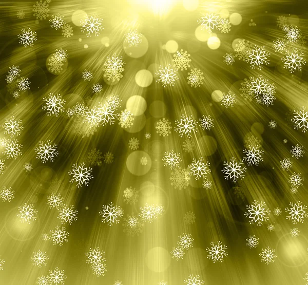 Snowflakes and stars descending on background — Stock Photo, Image