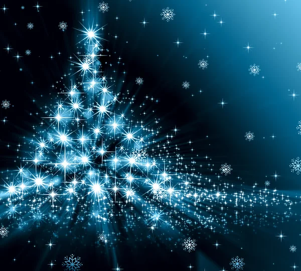 Christmas  blue tree — Stock Photo, Image