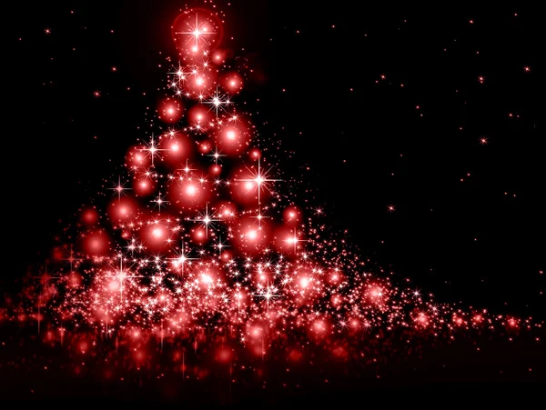 Κόκκινο χριστουγεννιάτικο δέντρο — Φωτογραφία Αρχείου