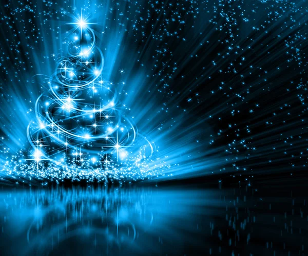 Christmas  blue tree — Stock Photo, Image