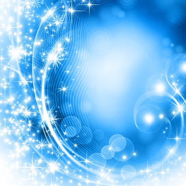 Arkaplanda kar taneleri ve yıldızlar iniyor