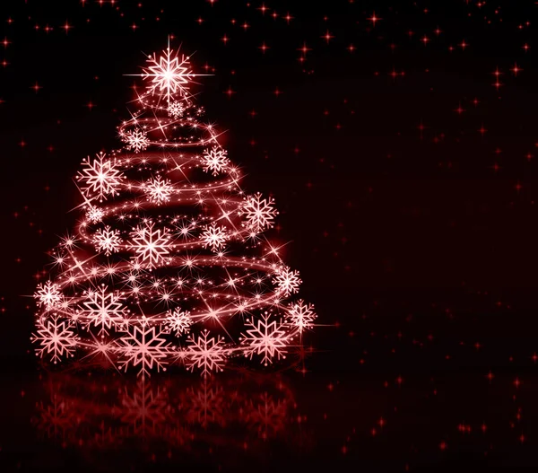 赤いクリスマス ツリー — ストック写真