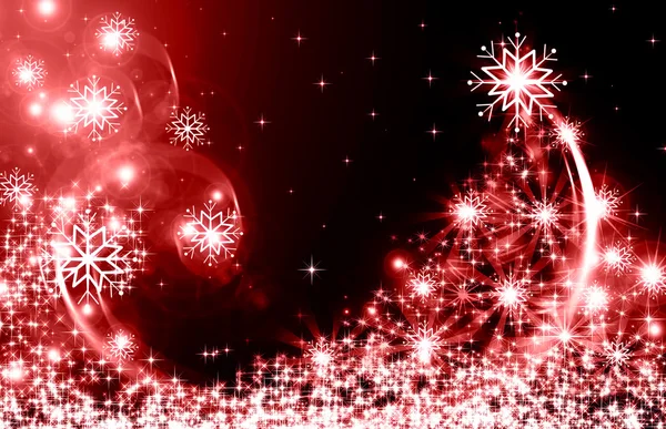 빨강 크리스마스 트리 — 스톡 사진