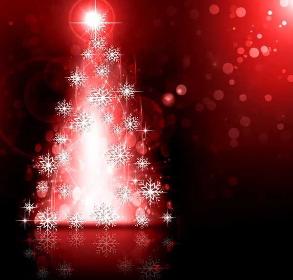 Christmas red tree — Stock Photo, Image