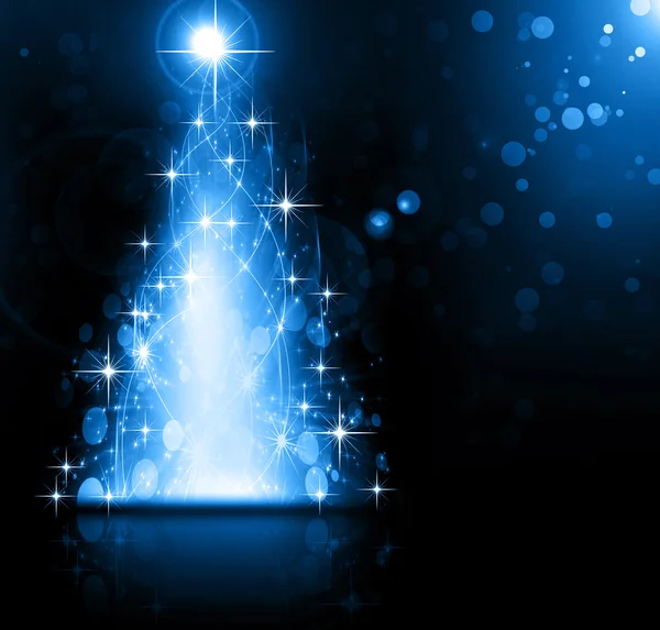 Christmas  blue tree — Stock Photo, Image