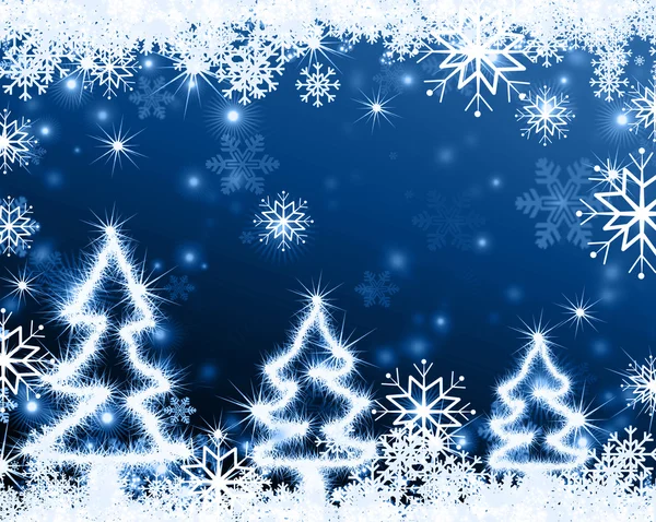 Christmas  blue tree — Stock Photo, Image