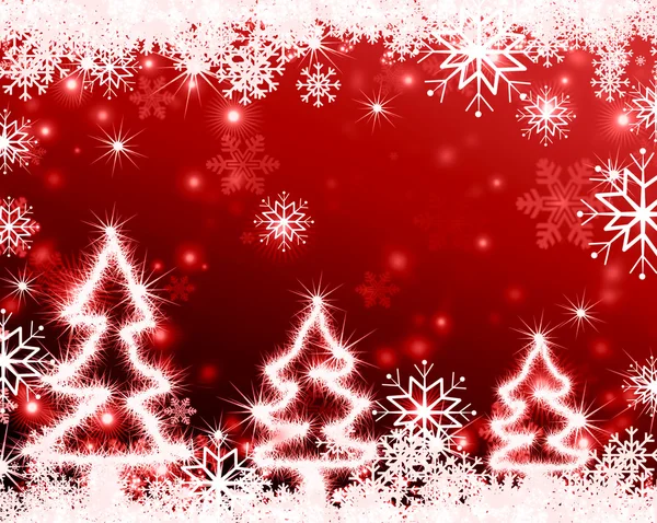 Červené vánoční strom — Stock fotografie