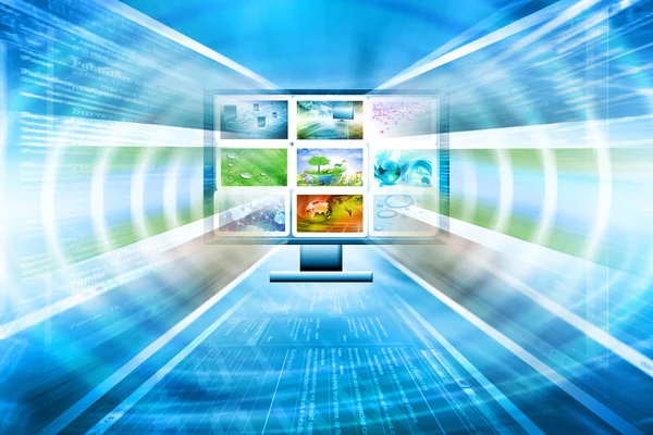 텔레비전과 인터넷 생산 기술 개념 — 스톡 사진