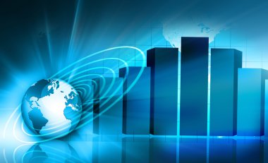 Global iş dünyasının en iyi internet kavramı. Küre, teknolojik arka planda parlayan çizgiler. Elektronik, Wi-Fi, ışınları, sembolleri İnternet, televizyon, mobil ve uydu iletişimi