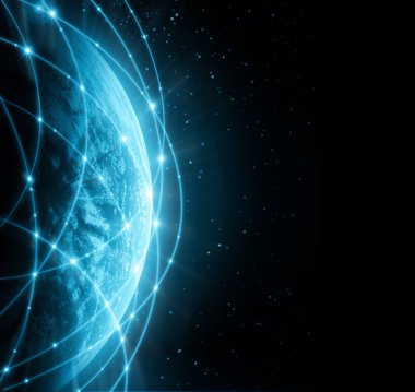 En iyi Internet kavramı küresel iş kavramları serisi. Nasa tarafından döşenmiş bu görüntü unsurları