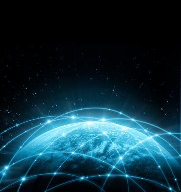 En iyi Internet kavramı küresel iş kavramları serisi. Nasa tarafından döşenmiş bu görüntü unsurları
