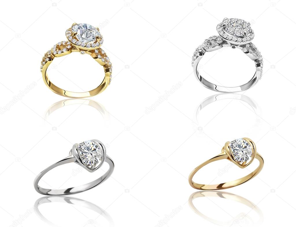 Set of rings. Best wedding engagement ring