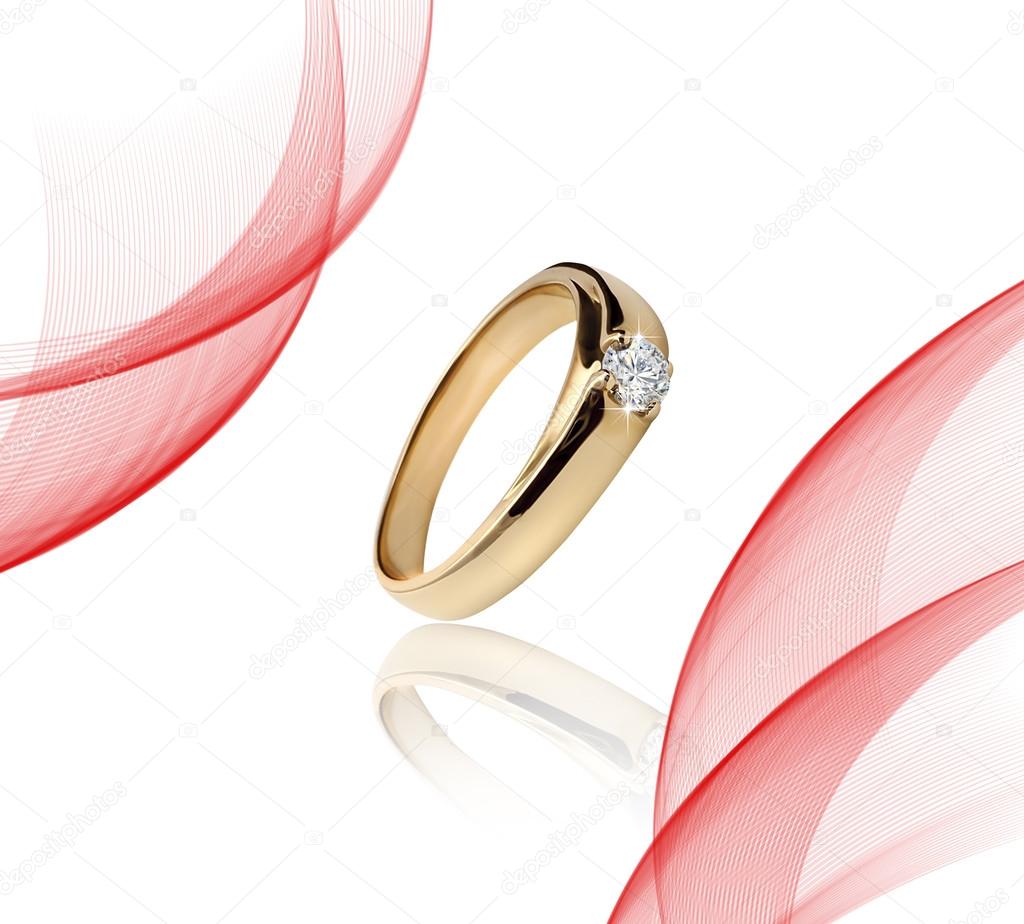 Engagement Gold with stone ring