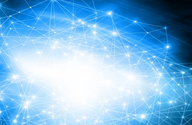 En iyi Internet kavramı küresel iş. Teknolojik arka plan. Sembolleri Wi-Fi, Internet, televizyon, telefon ve uydu iletişim ışınları