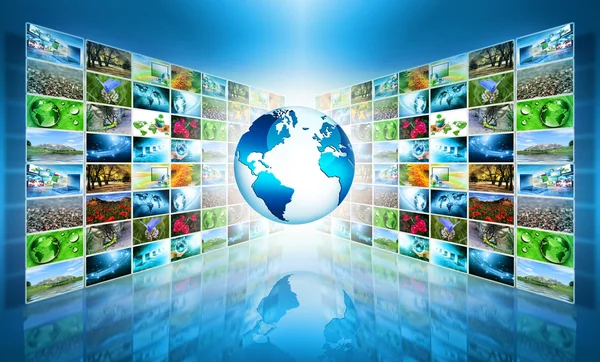 Concepto de tecnología de producción de televisión e Internet —  Fotos de Stock