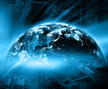 En iyi Internet kavramı küresel iş kavramları serisi. Nasa tarafından döşenmiş bu görüntü unsurları