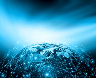 En iyi Internet kavramı küresel iş kavramları serisi. Nasa tarafından döşenmiş bu görüntü unsurları