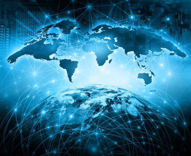 En iyi Internet kavramı küresel iş kavramları serisi. Nasa tarafından döşenmiş bu görüntü unsurları