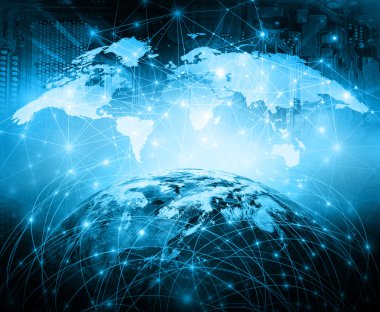 En iyi Internet kavramı küresel iş kavramları serisi. Nasa tarafından döşenmiş bu görüntü unsurları