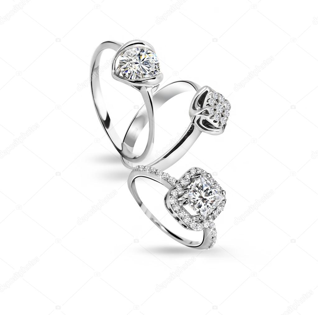 Set of rings. Best wedding engagement ring