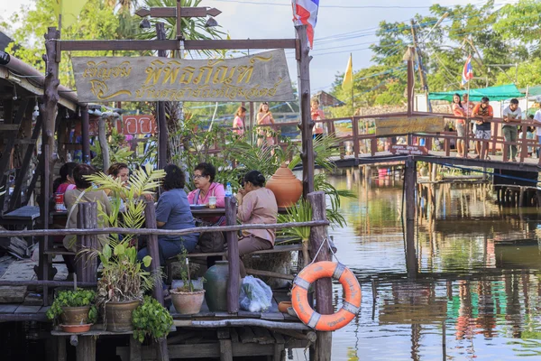 Mercado del río Klongdan — Foto de Stock