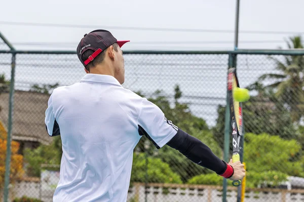 Tennista in azione — Foto Stock