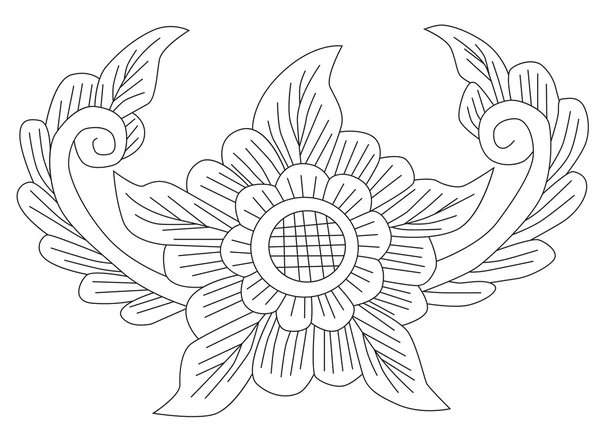 Modèle de fleur style thaï — Image vectorielle