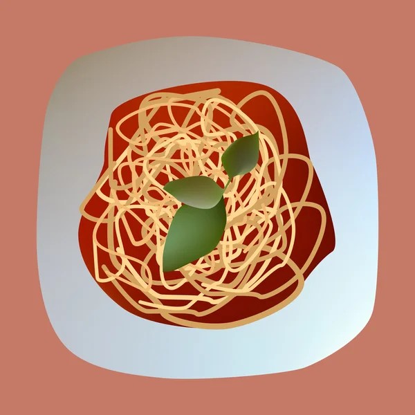 Delicious Spaghetti Stock Illustration