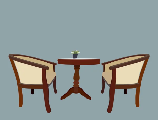 Tisch gedeckt — Stockvektor