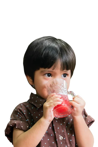 Asiatico tailandese bambino bere — Foto Stock