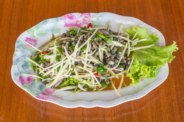 Würziger Muschelsalat — Stockfoto