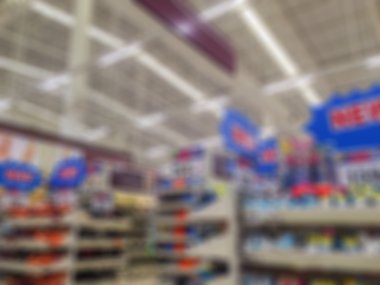 Bulanık süpermarket mağaza defocused