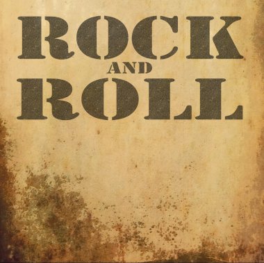 Rock and roll müzik eski grunge arka plan üzerinde çizim tasarım öğeleri