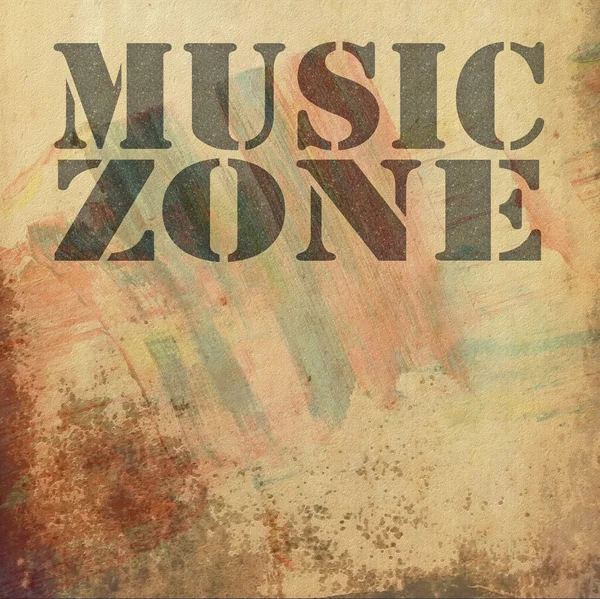 Music zone on old grunge background, illustration design elements — Stock Photo, Image