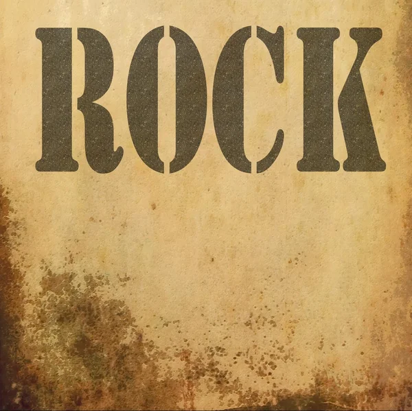 Rock music on old grunge background, ilustração elementos de design — Fotografia de Stock