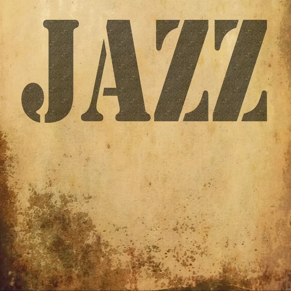 Jazzmusik på gamla grunge bakgrund, illustration designelement — Stockfoto